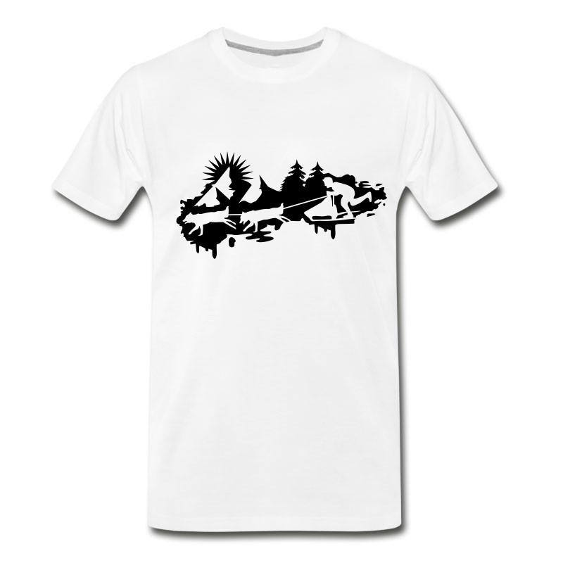 Men's Sled Dog Race Graffiti T-Shirt