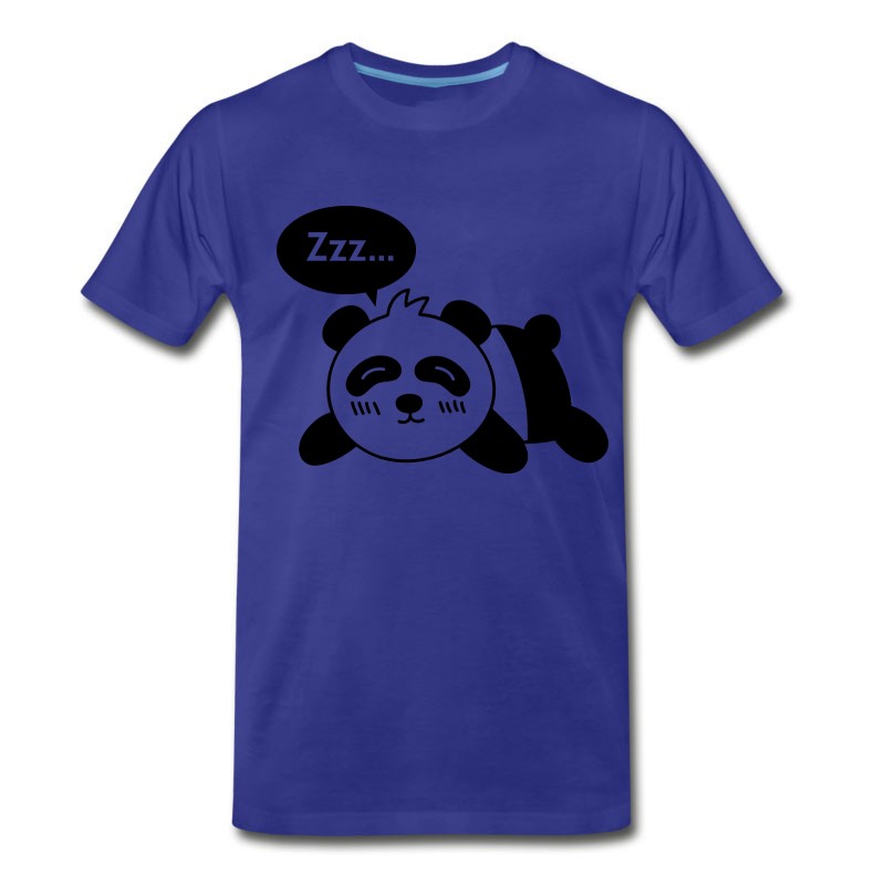 Men's Sleeping Panda Lying On Floor T-Shirt