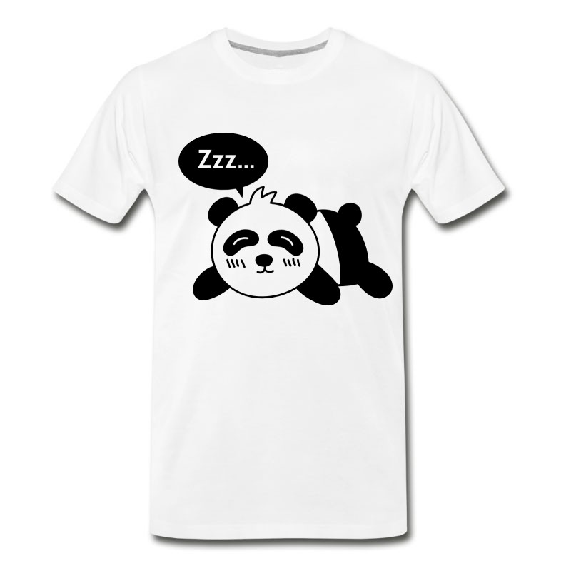 Men's Sleeping Panda Lying On Floor T-Shirt