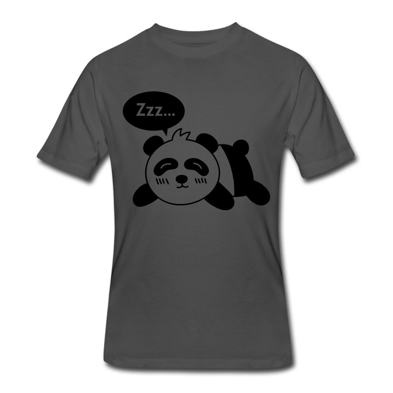 Men's Sleeping Panda Lying On Floor T-Shirt