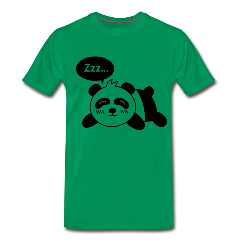 Men's Sleeping Panda Lying On Floor T-Shirt