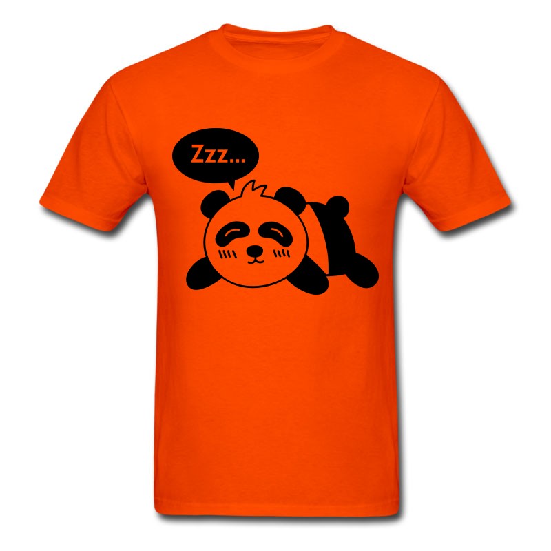 Men's Sleeping Panda Lying On Floor T-Shirt