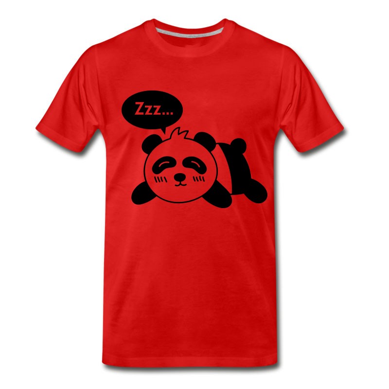 Men's Sleeping Panda Lying On Floor T-Shirt