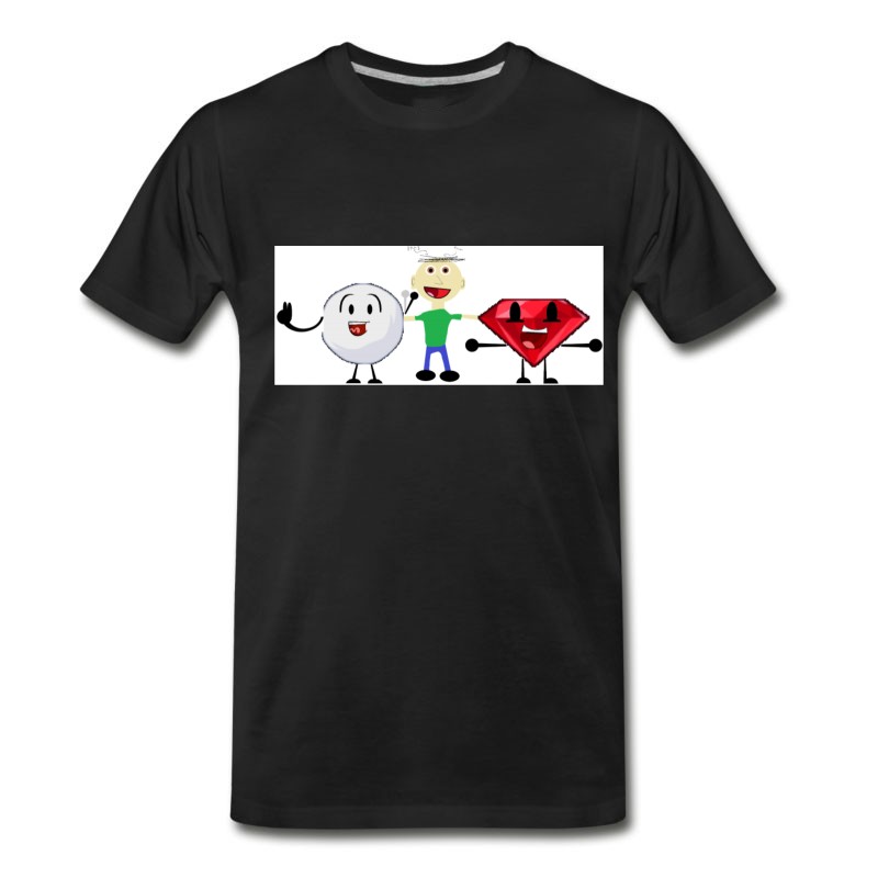 Men's Snowball, Me, And Ruby ("I Am A Fan Of BFDI!") T-Shirt