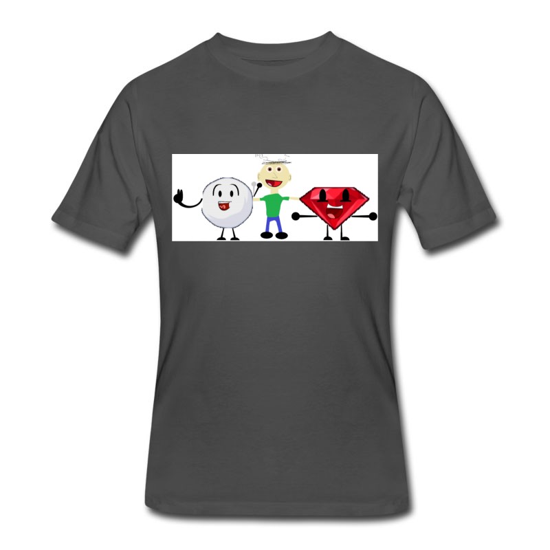 Men's Snowball, Me, And Ruby ("I Am A Fan Of BFDI!") T-Shirt