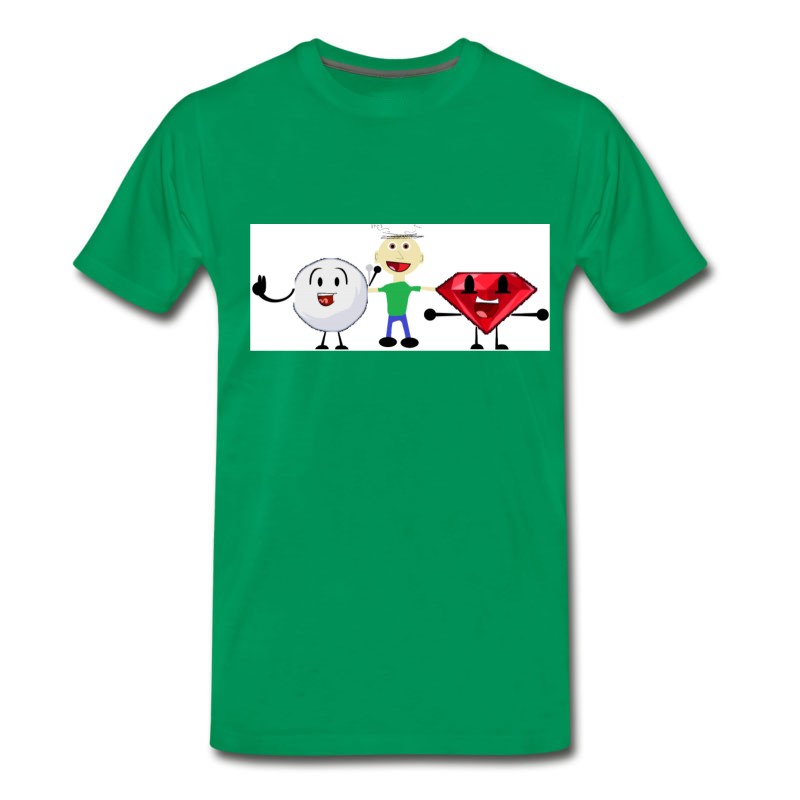 Men's Snowball, Me, And Ruby ("I Am A Fan Of BFDI!") T-Shirt