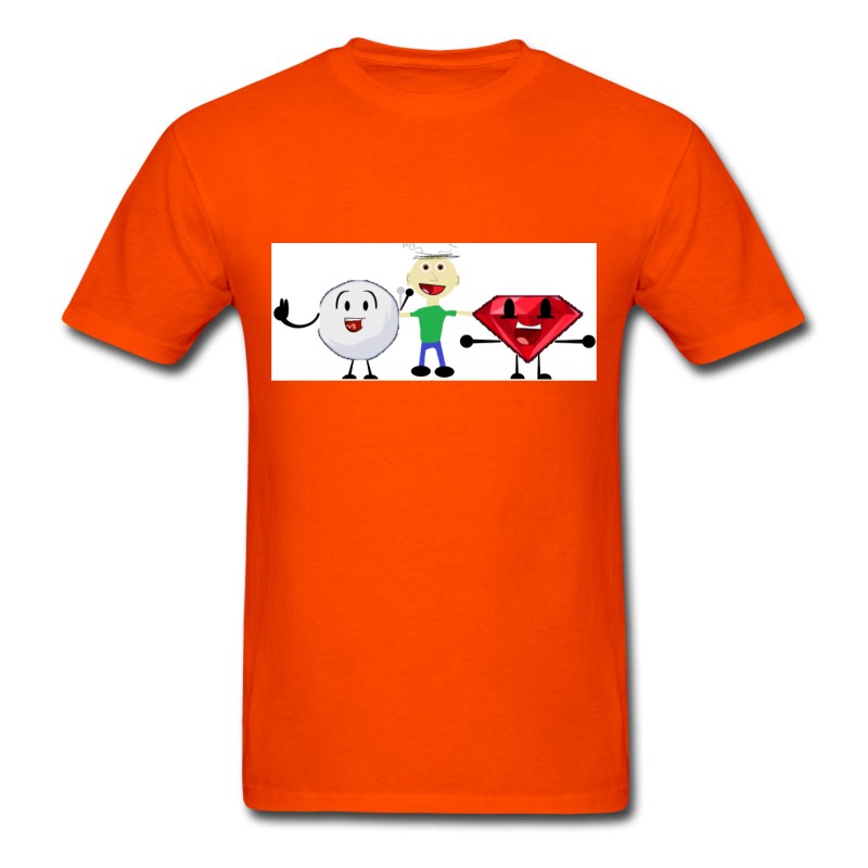 Men's Snowball, Me, And Ruby ("I Am A Fan Of BFDI!") T-Shirt