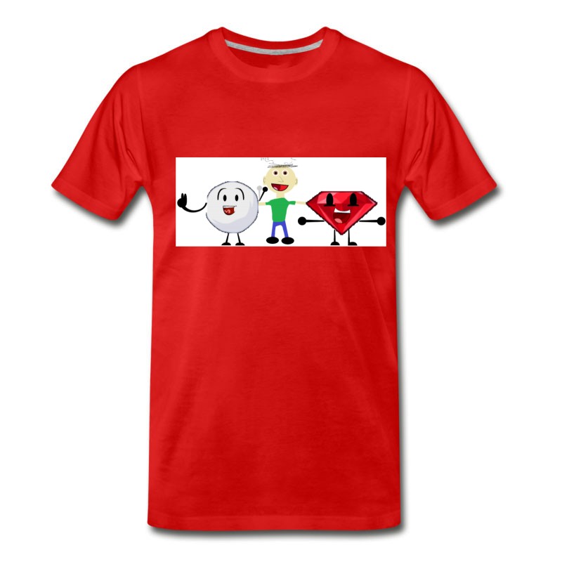 Men's Snowball, Me, And Ruby ("I Am A Fan Of BFDI!") T-Shirt