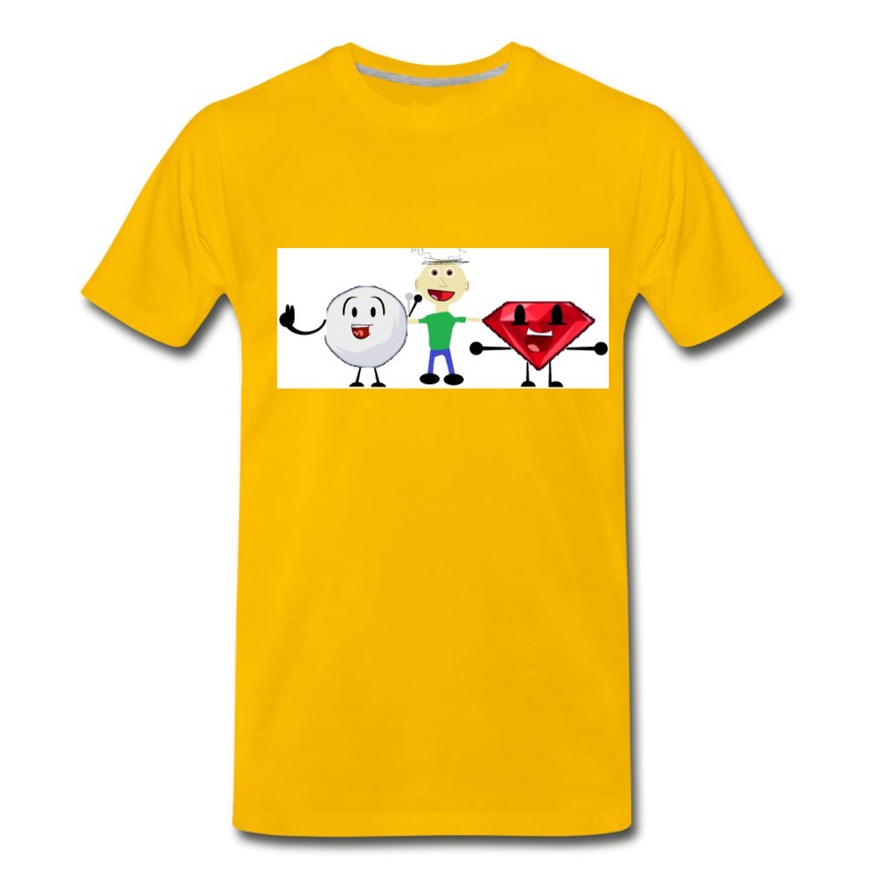 Men's Snowball, Me, And Ruby ("I Am A Fan Of BFDI!") T-Shirt