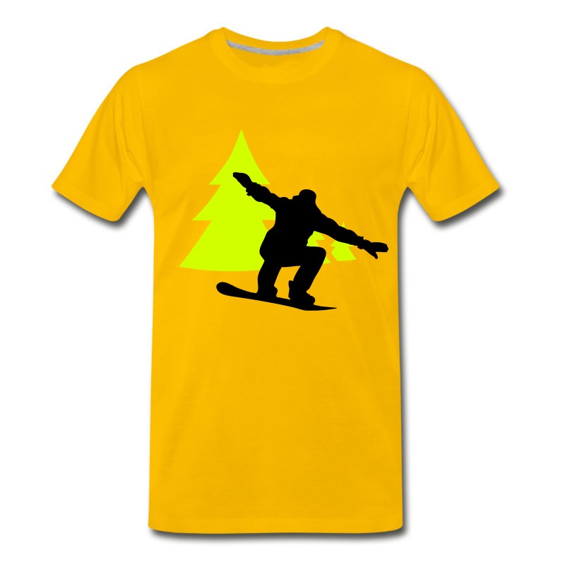 Men's Snowboarder Trees T-Shirt