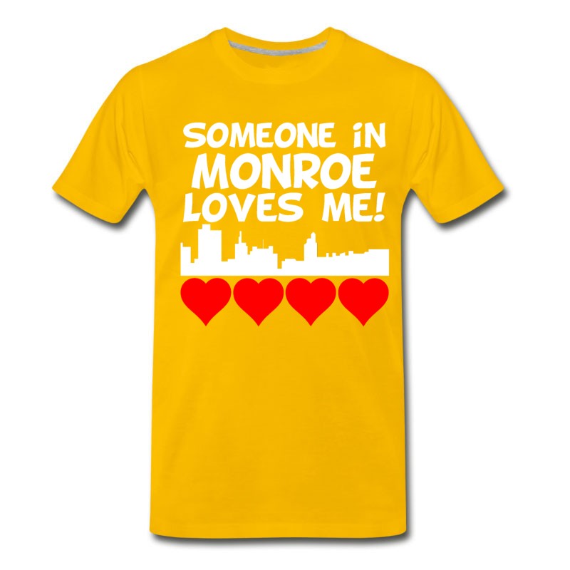 Men's Someone In Monroe Louisiana Loves Me T-Shirt