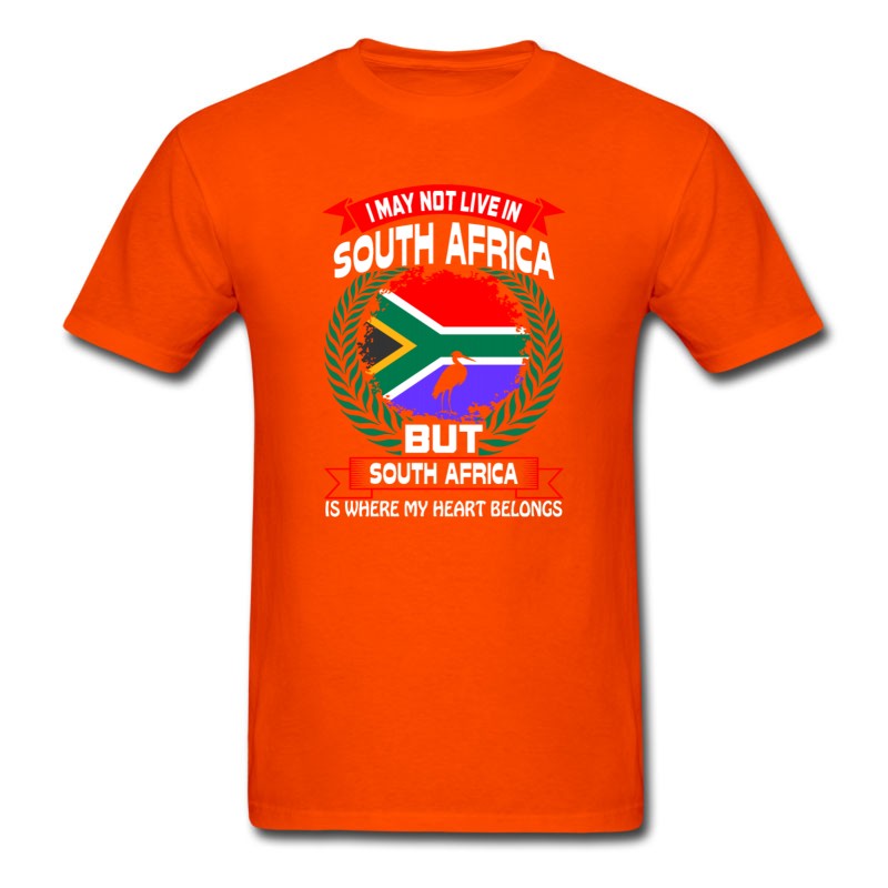 Men's South Africa Is Where My Heart Belongs Country Tee T-Shirt