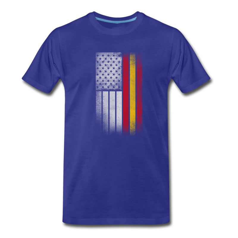 Men's Spanish American Flag - Half Spanish Half American T-Shirt