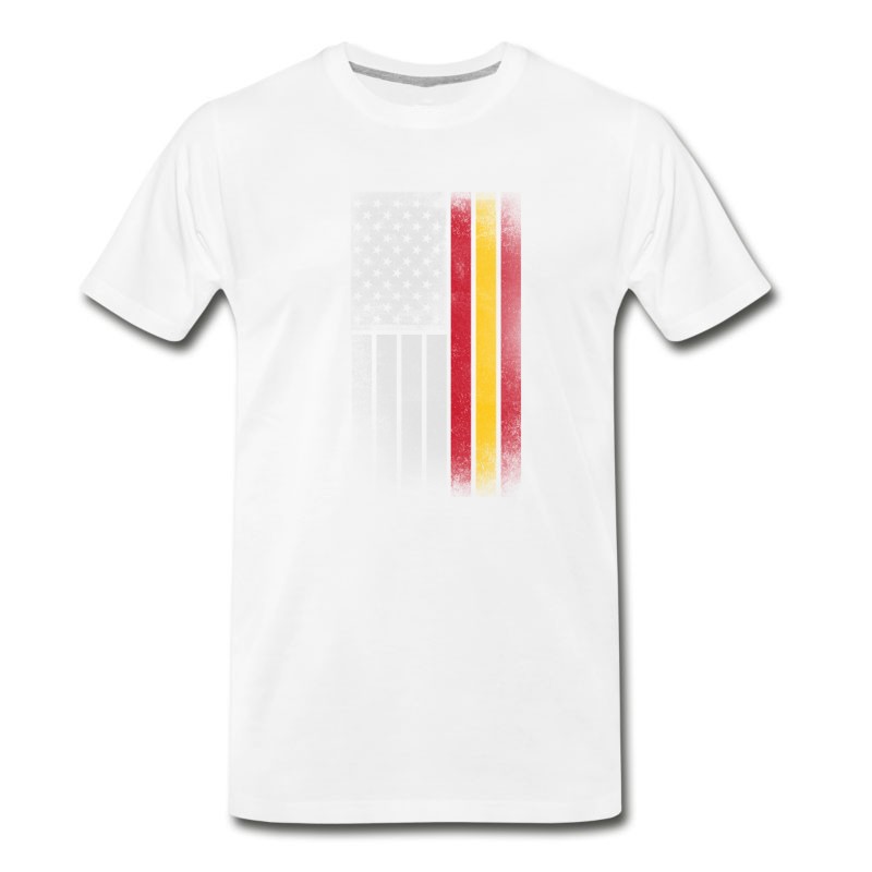 Men's Spanish American Flag - Half Spanish Half American T-Shirt