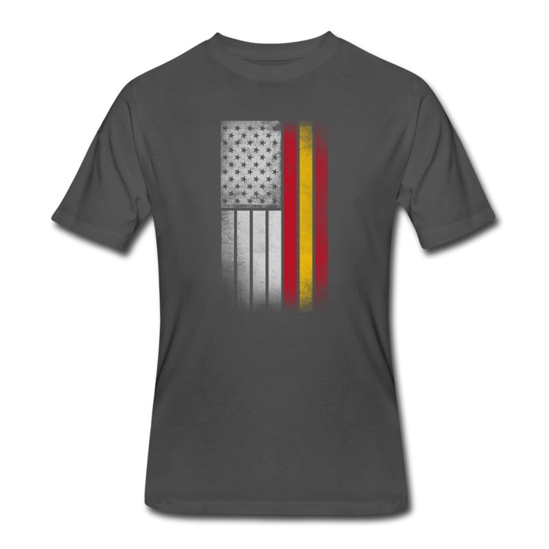 Men's Spanish American Flag - Half Spanish Half American T-Shirt