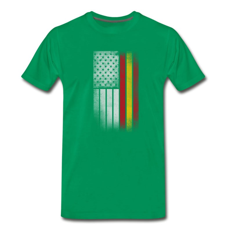 Men's Spanish American Flag - Half Spanish Half American T-Shirt