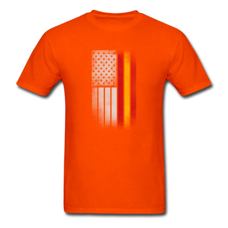 Men's Spanish American Flag - Half Spanish Half American T-Shirt