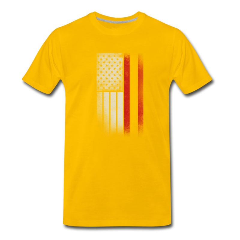 Men's Spanish American Flag - Half Spanish Half American T-Shirt