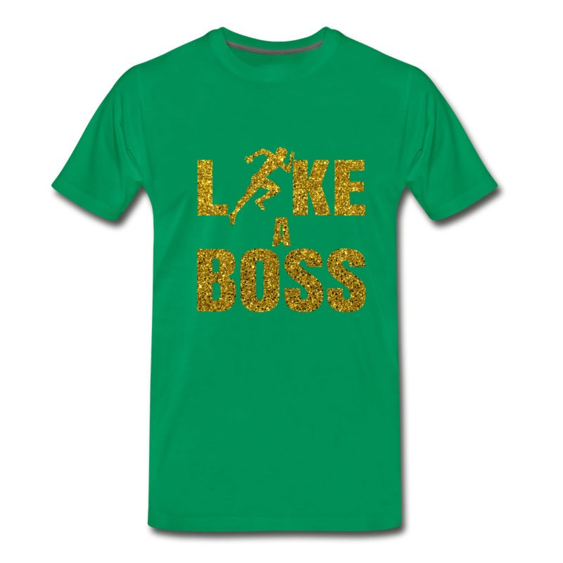 Men's Sprint Push Pump Gold Glitter Quote - Like A Boss T-Shirt