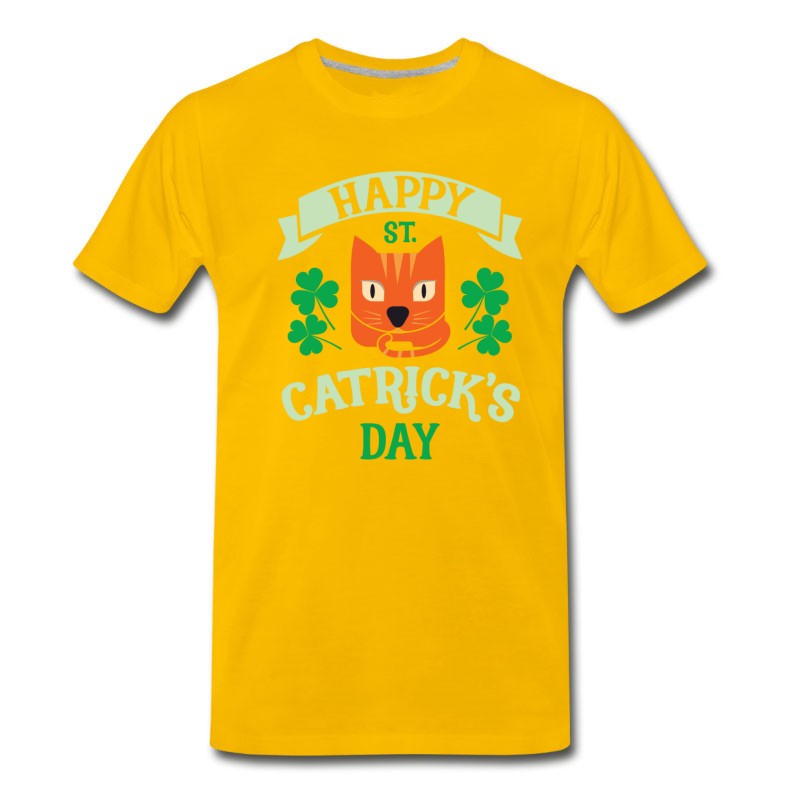 Men's St Catrick's Day Cat St Patrick's Day T-Shirt