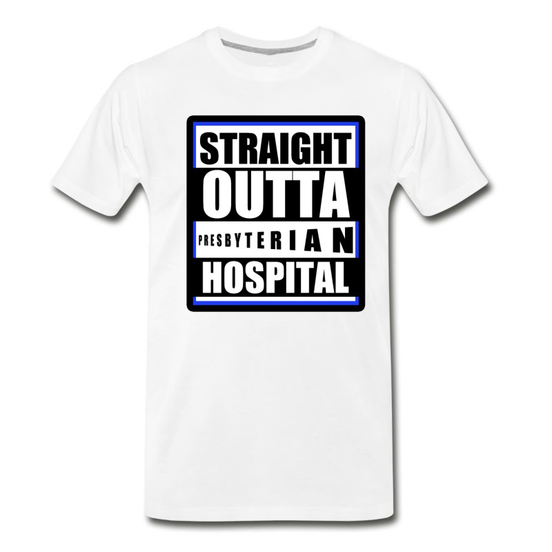 Men's Stright Out Of Prespyterian Hosptial Black.png T-Shirt