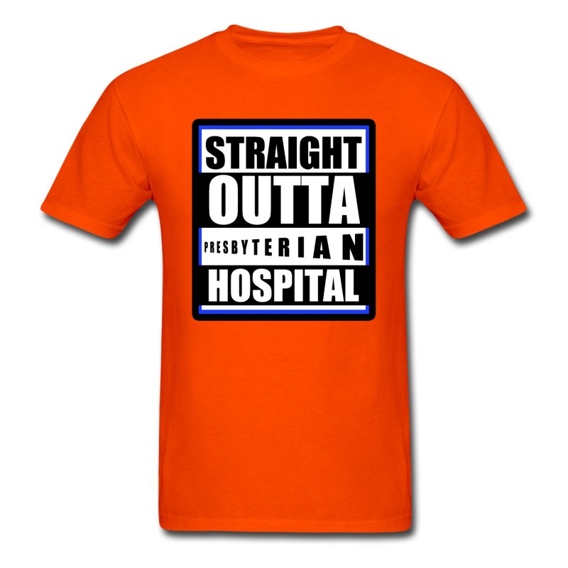 Men's Stright Out Of Prespyterian Hosptial Black.png T-Shirt