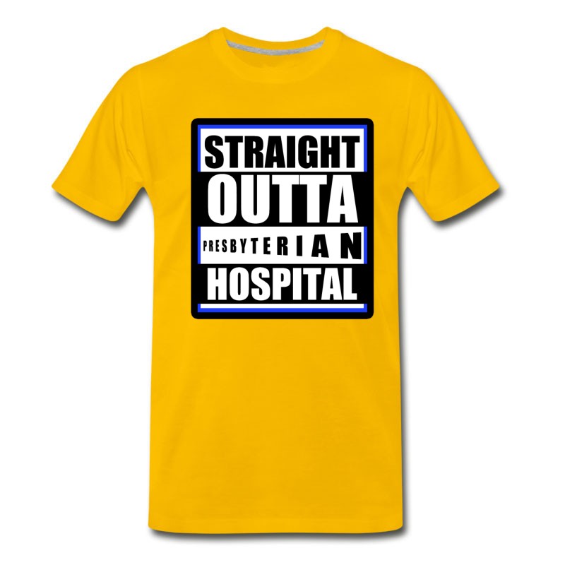 Men's Stright Out Of Prespyterian Hosptial Black.png T-Shirt