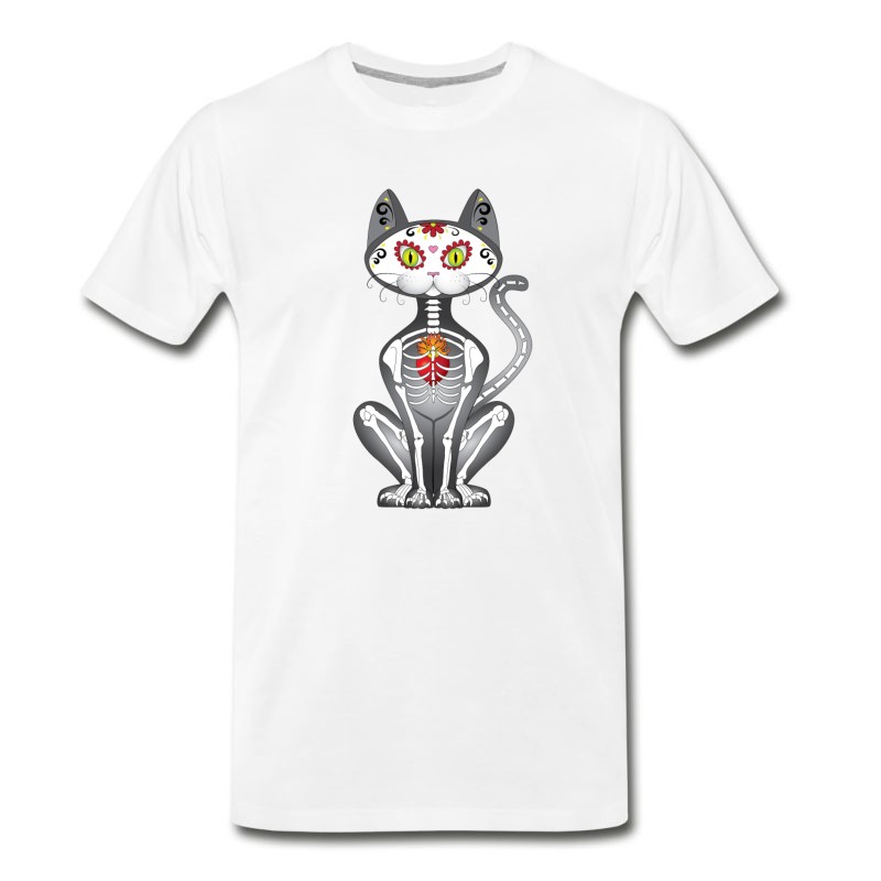 Men's Sugar Skull Cat T-Shirt