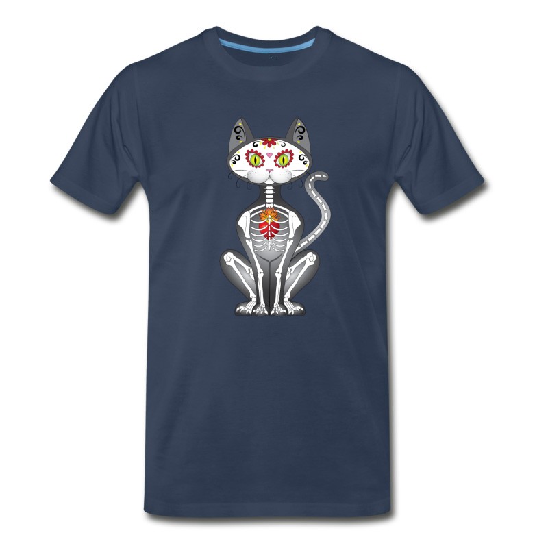 Men's Sugar Skull Cat T-Shirt