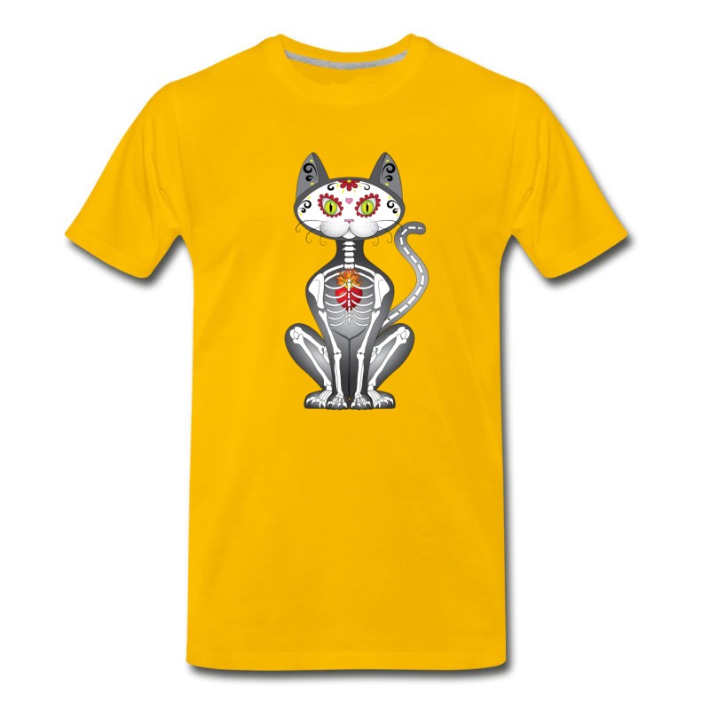 Men's Sugar Skull Cat T-Shirt