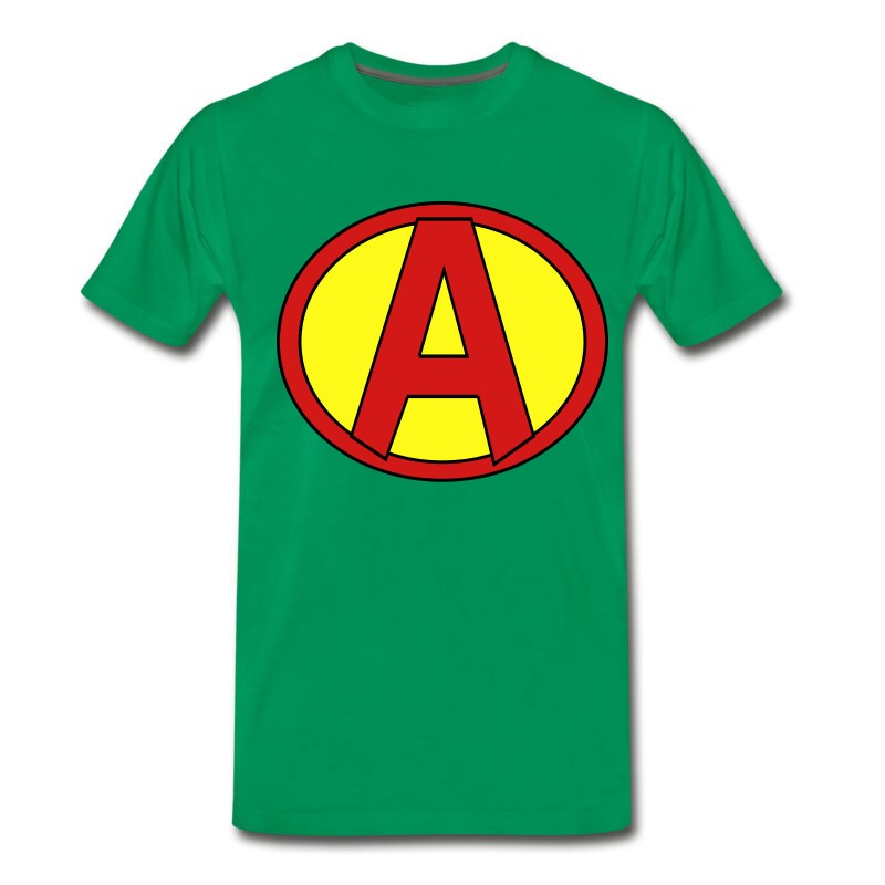 Men's Super, Hero, Heroine, Initials, A T-Shirt