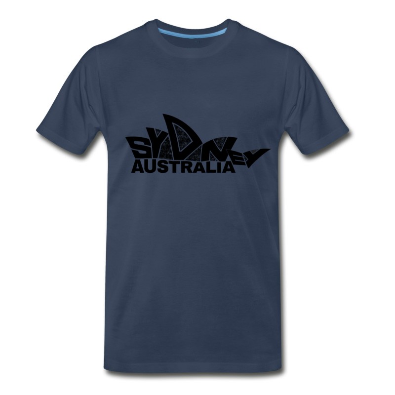 Men's Sydney Souvenir Opera House Australia Typography T-Shirt