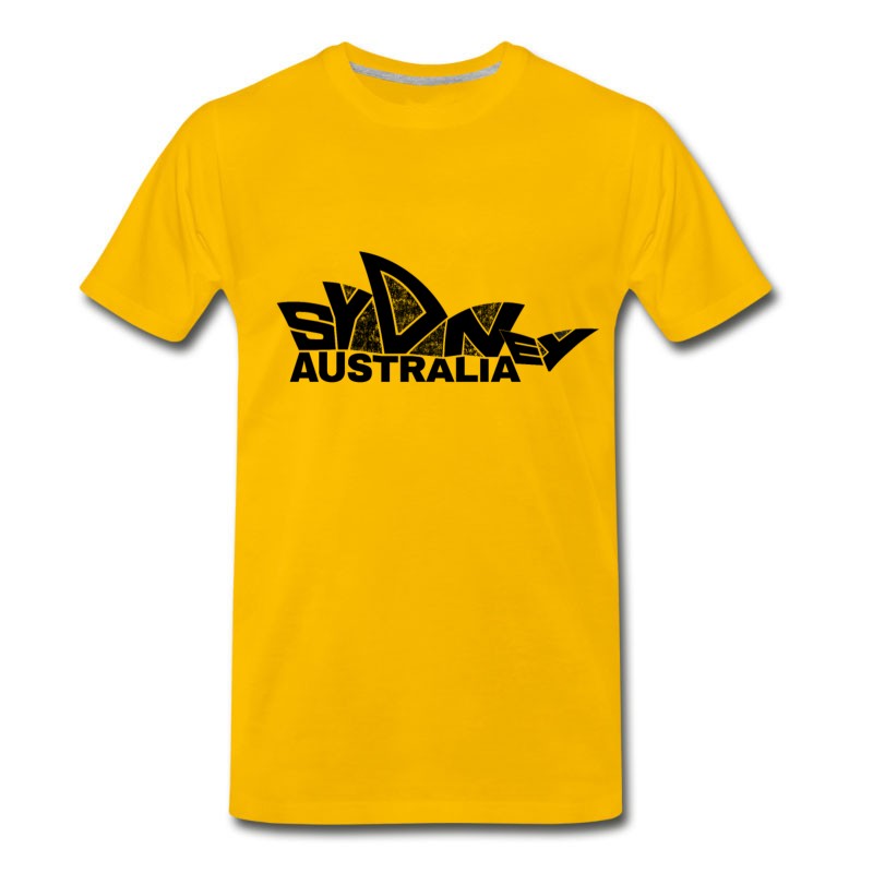 Men's Sydney Souvenir Opera House Australia Typography T-Shirt