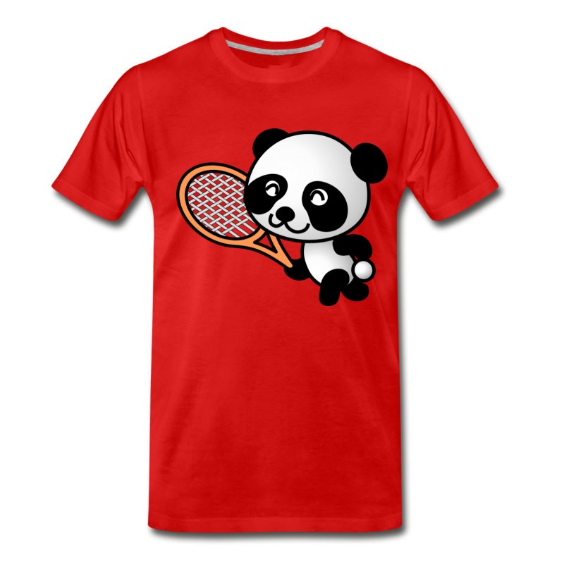 Men's Tennis Ball Court Sports Bat Player Spieler Squash T-Shirt