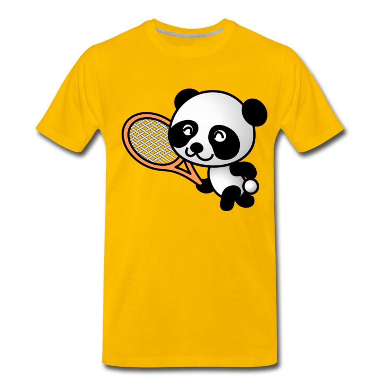 Men's Tennis Ball Court Sports Bat Player Spieler Squash T-Shirt