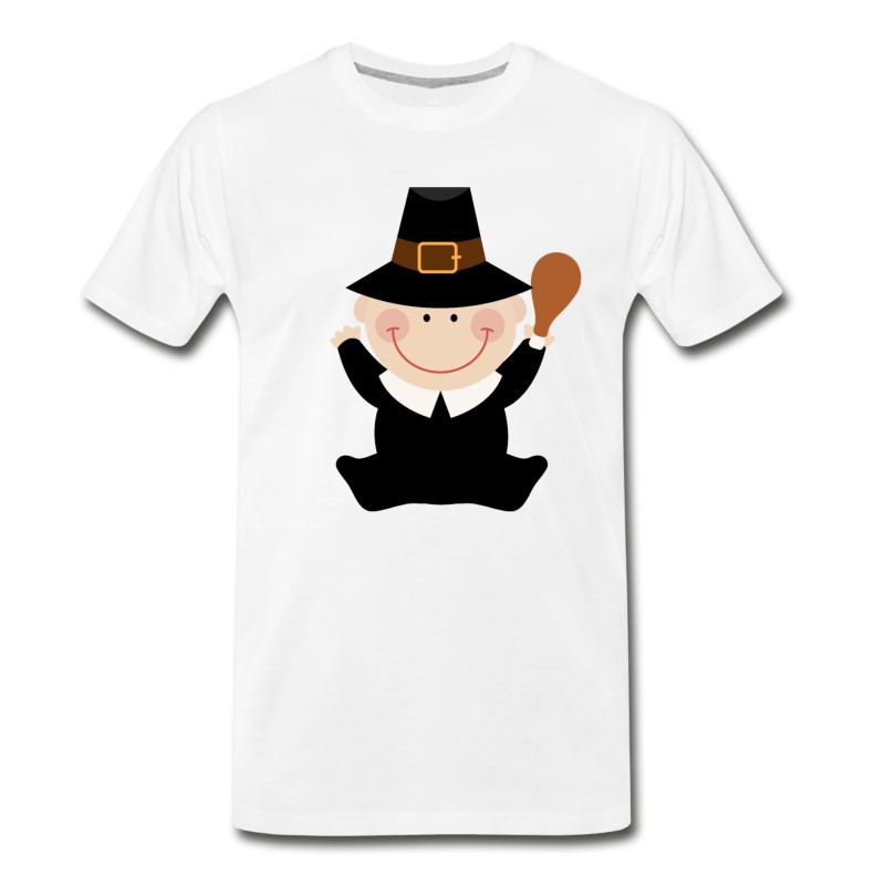 Men's Thanksgiving Pilgrim Baby T-Shirt