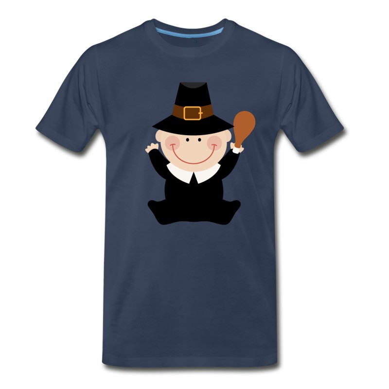 Men's Thanksgiving Pilgrim Baby T-Shirt