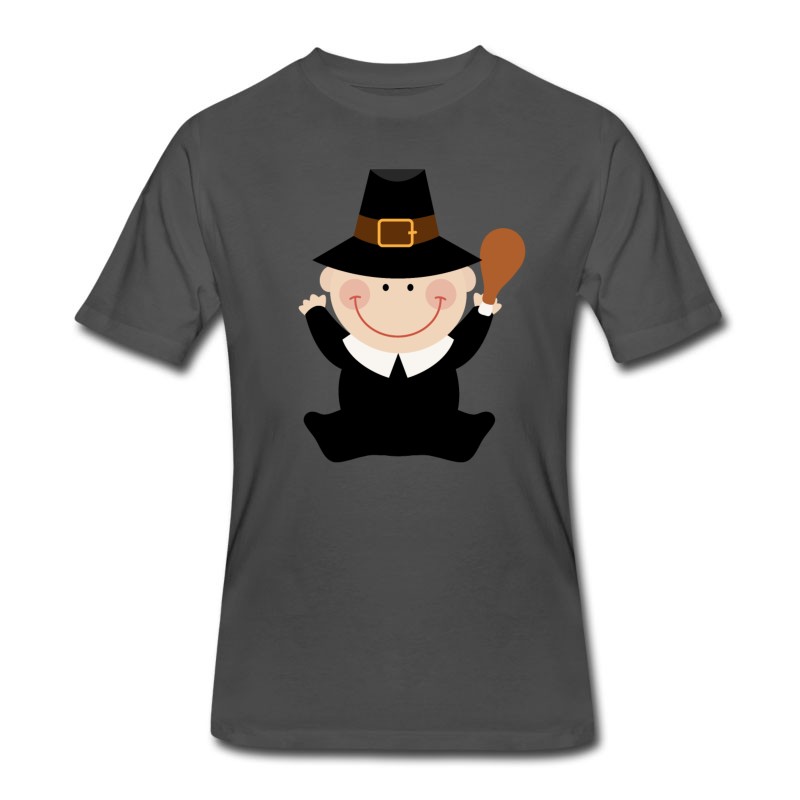 Men's Thanksgiving Pilgrim Baby T-Shirt