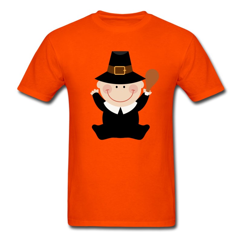 Men's Thanksgiving Pilgrim Baby T-Shirt