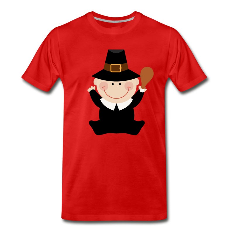 Men's Thanksgiving Pilgrim Baby T-Shirt