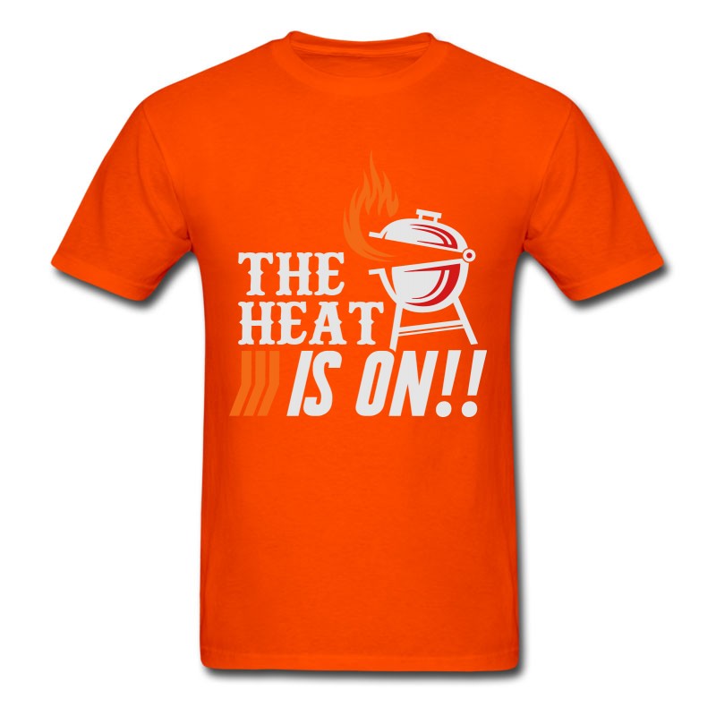 Men's The Heat Is On Barbecue BBQ Grill T-Shirt