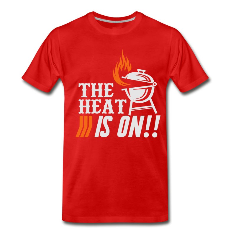 Men's The Heat Is On Barbecue BBQ Grill T-Shirt