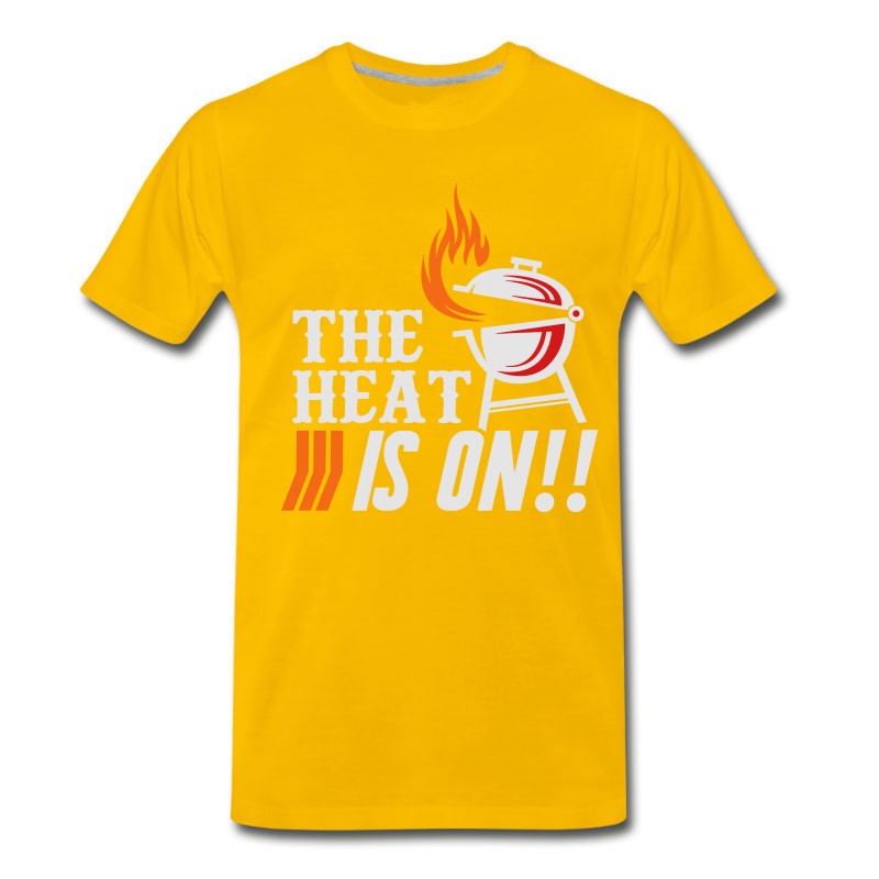 Men's The Heat Is On Barbecue BBQ Grill T-Shirt