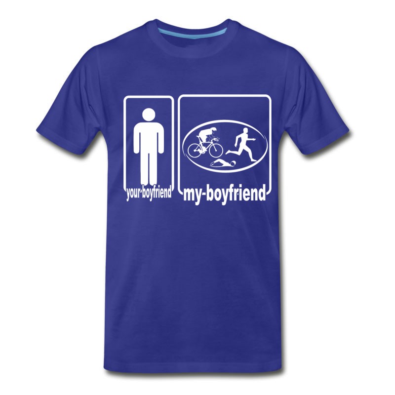 Men's Triathlon - My Boyfriend Is A Triathlon Lover, Y T-Shirt