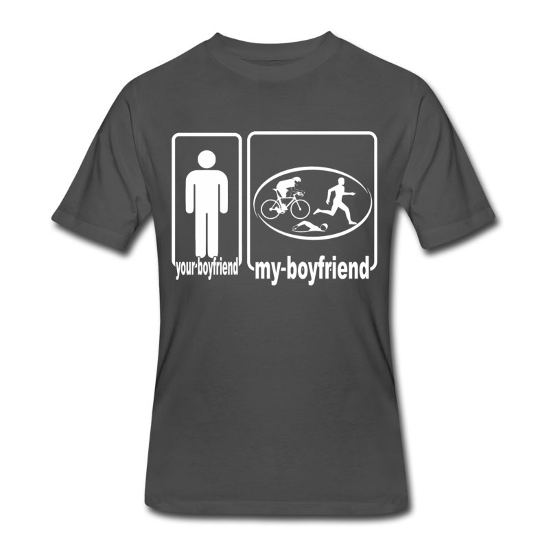 Men's Triathlon - My Boyfriend Is A Triathlon Lover, Y T-Shirt