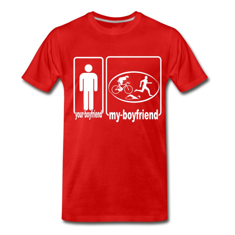 Men's Triathlon - My Boyfriend Is A Triathlon Lover, Y T-Shirt