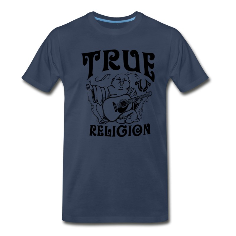 Men's TRUE RELIGION UPFRONT BUDDHA WHITE T-Shirt