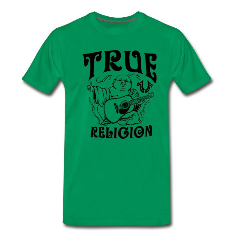 Men's TRUE RELIGION UPFRONT BUDDHA WHITE T-Shirt