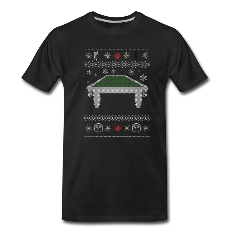 Men's Ugly Christmas Sweater For Billiards Snooker T-Shirt