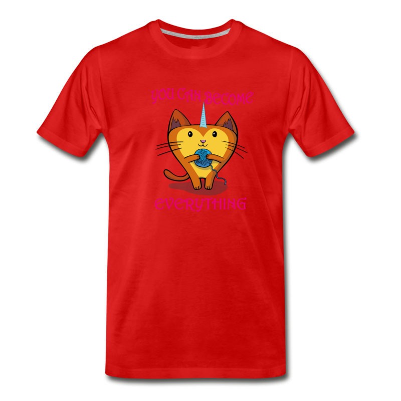 Men's Unicorn Cat Einhorn Queen T-Shirt